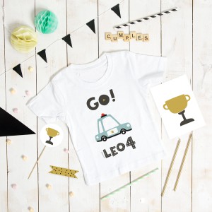 Camiseta Cumple Coche Policía