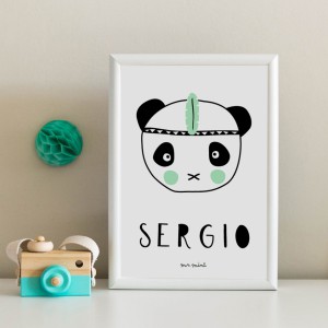 Lámina Panda mint
