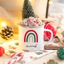 Taza Latón Arcoiris Navideño