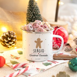 Taza Latón Galleta Navideña