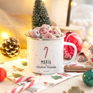 Taza Latón Bastón Navideño
