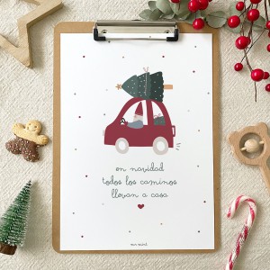 Lámina Coche Navidad