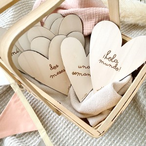 Baby Cards Wood Corazón