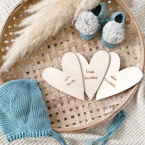 Baby Cards Wood Corazón