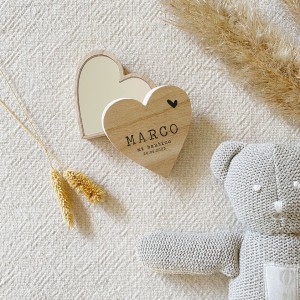 Pack Abridor o Espejo Corazón Bautizo