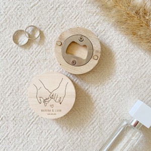 Pack Abridor o Espejo Madera Nupcial