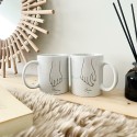 Dúo Tazas Enamorados Manos
