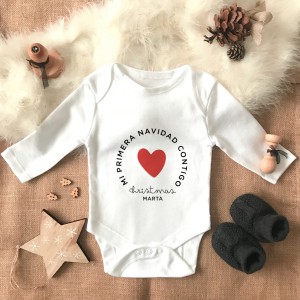 Body Corazón Primera Navidad