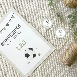 Etiquetas Fútbol Acuarela