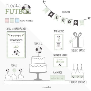 Pack Papelería comunión fútbol
