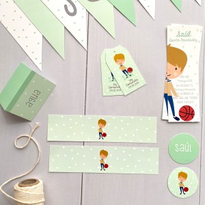 Pack Papelería comunión mint