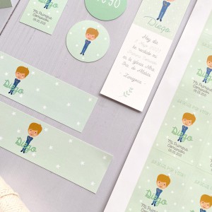 Pack Papelería comunión mint