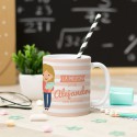 Taza Superprofe Rayas Coral