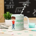 Taza Superprofe Rayas Mint
