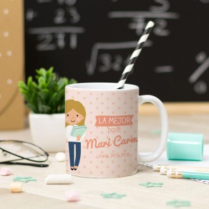 Taza Superprofe Topitos Coral