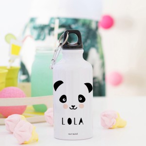 Botella Panda Sonriente Rosa