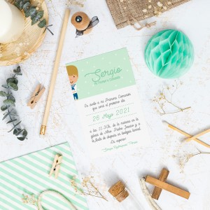 Pack Invitaciones Niño Vertical