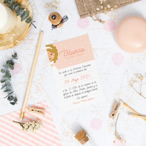 Pack Invitaciones Niña Vertical